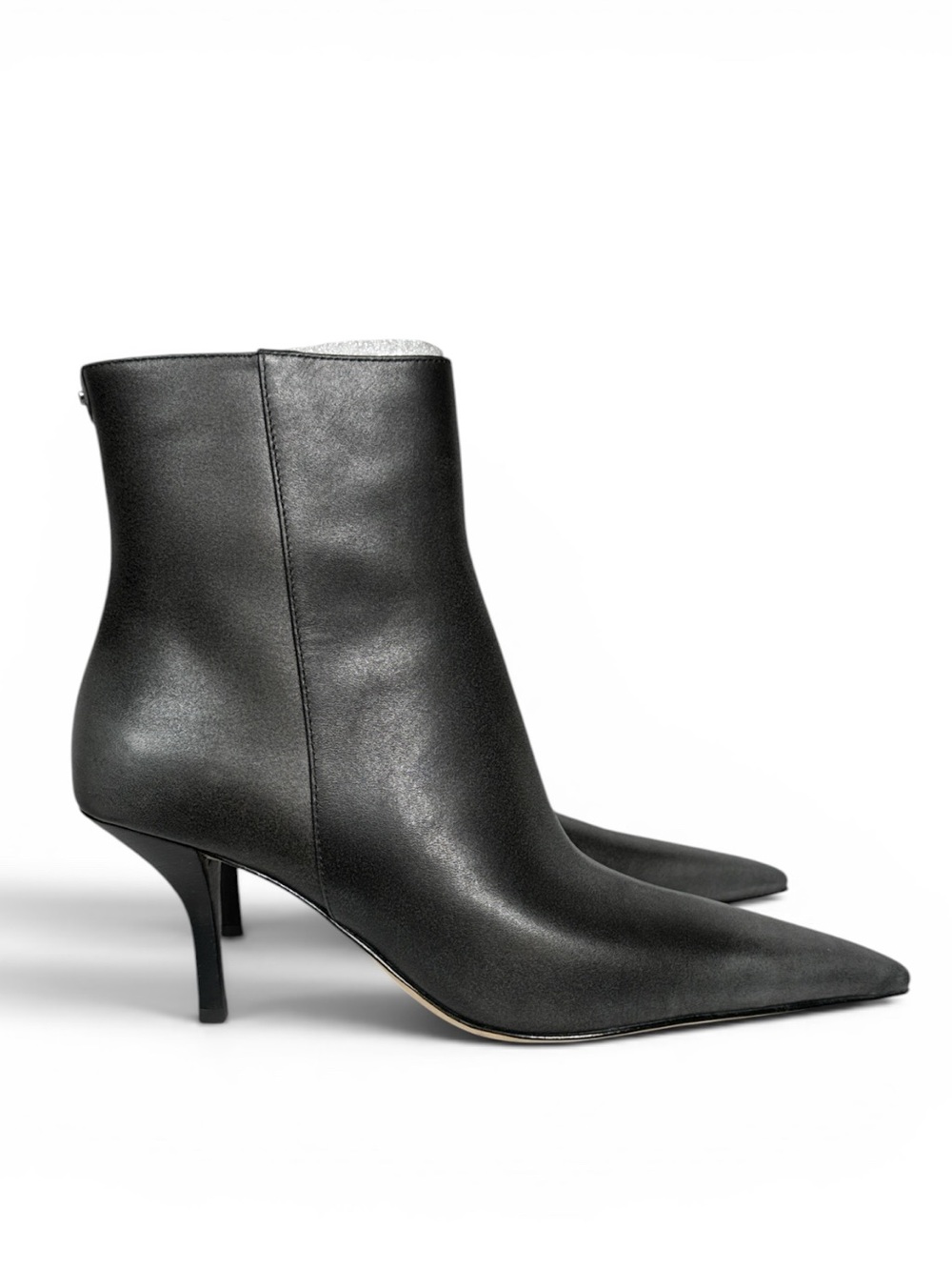 MICHAEL KORS SELENA HEELED BOOTIE STORM OMBRÉ GRAY BURNISHED LEATHER **NIB** - Picture 7 of 13